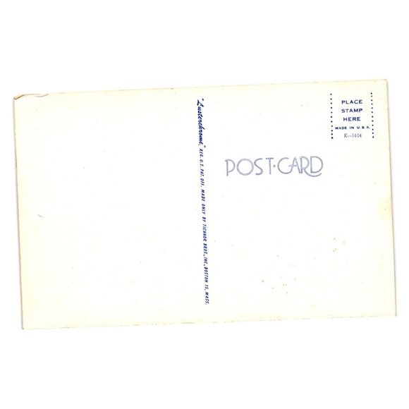 Vintage US Postcard Autumn Scene Lake Mountains Boston Mass - Picture 2 of 2